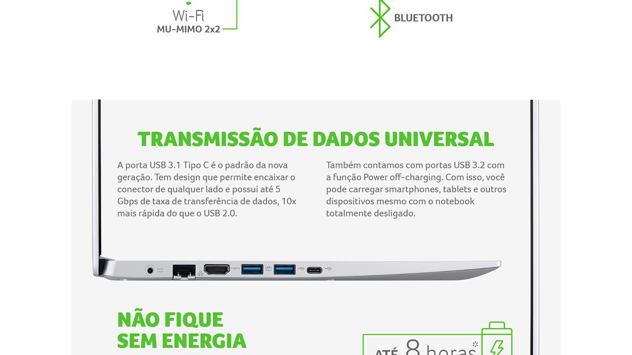 NOT ACER A515-54-57CS CI5/8GB/256GB/15.6/W11 - 55050710