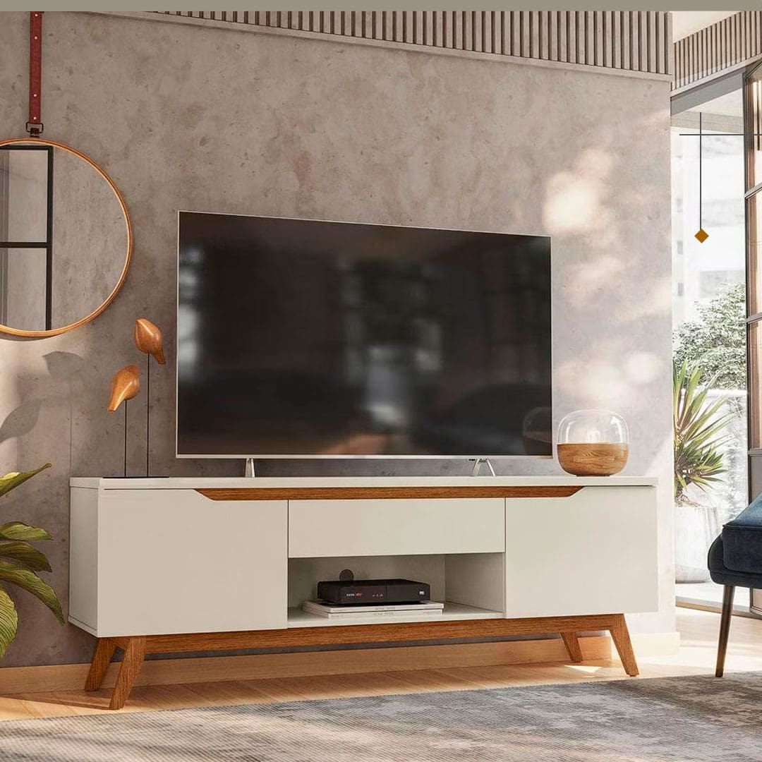 Rack Retrô Olivar Tóquio TV até 60 polegadas