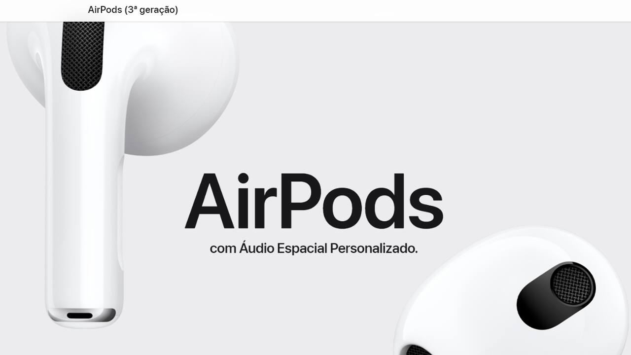 Apple AirPods 3ª geração Estojo Recarga Lightning