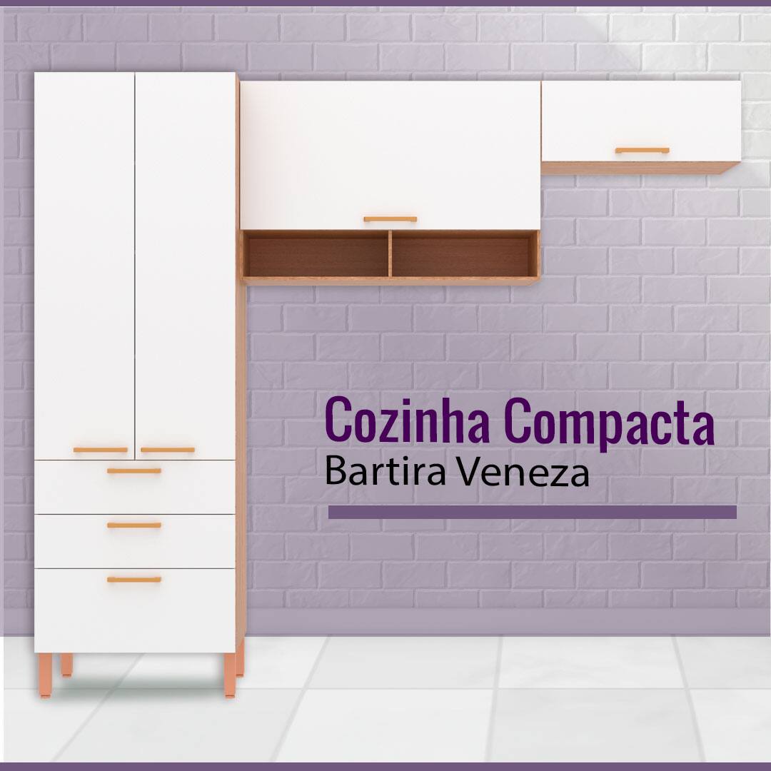 Cozinha Compacta Bartira Veneza 3 Peças