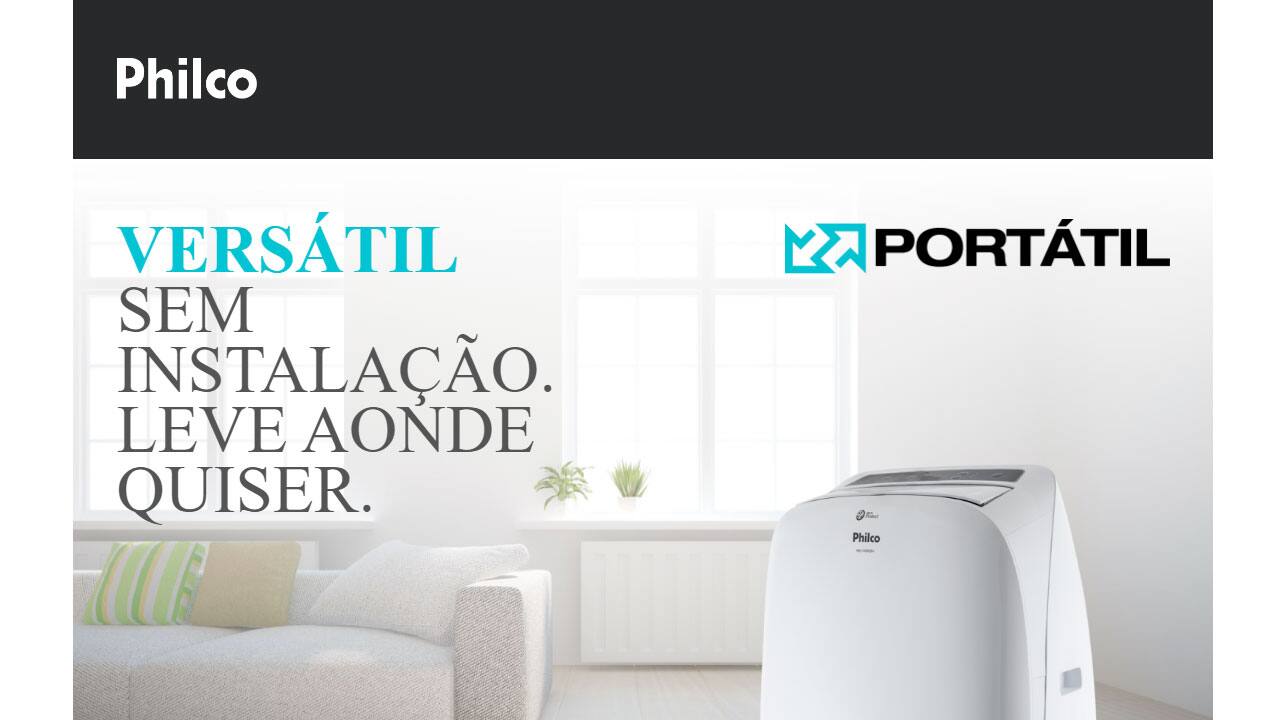 Ar-Condicionado Portátil Philco Vírus Protect PAC11000F4