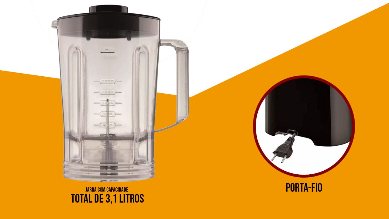 Liquidificador Arno Power Max LN50 faca aço inox