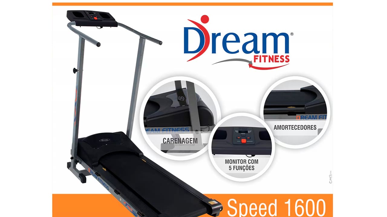 Esteira Ergométrica Dream Fitness Speed 1600 Prata