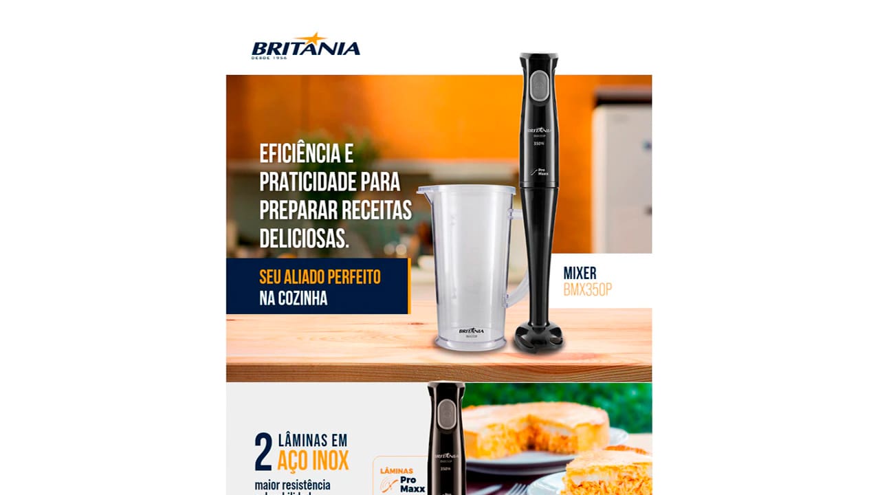 mixer-britania-bmx350p-preto