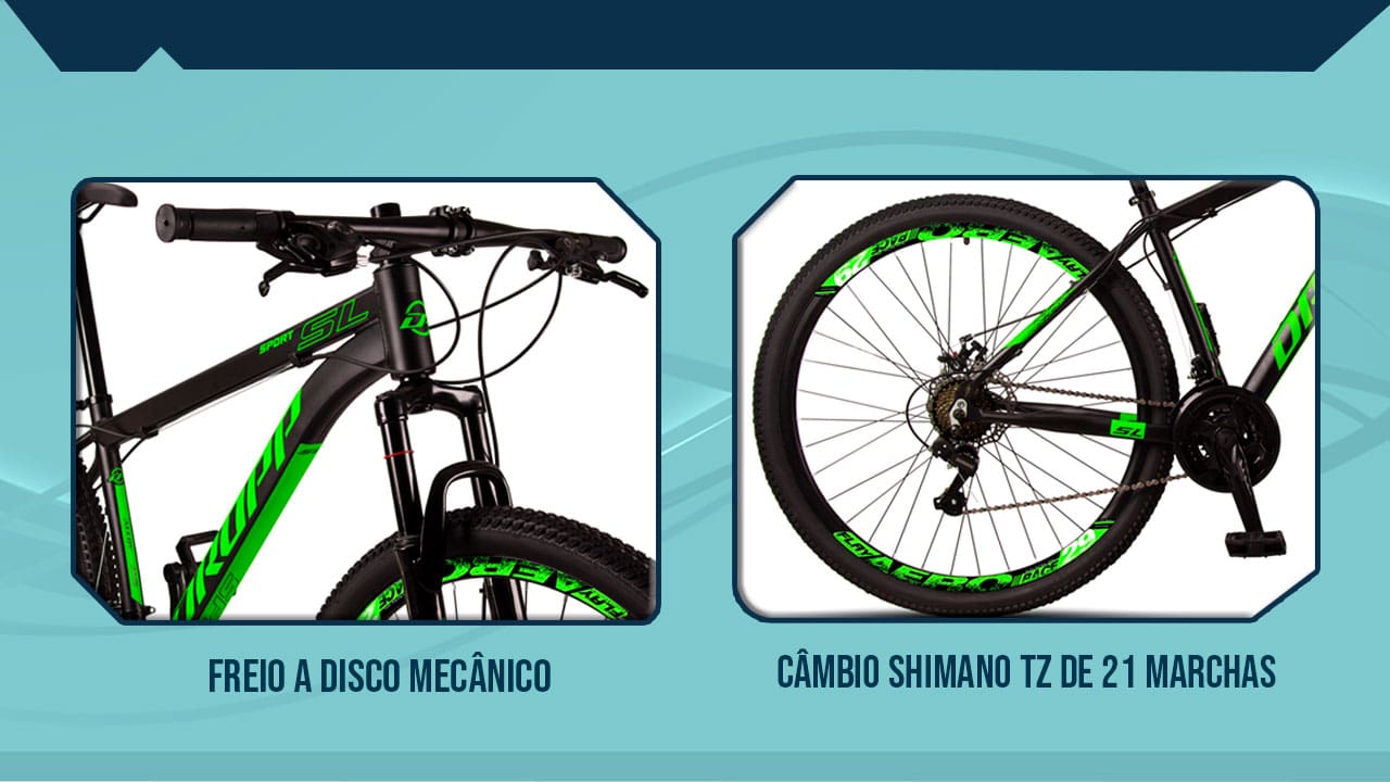 Bicicleta Aro 29 Dropp Sport câmbio