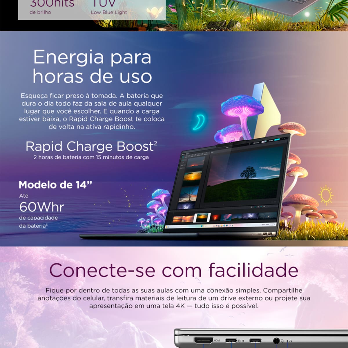 Notebook Lenovo 14” Ideapad Slim 5 83NJ0002BR Windows 11 AMD Ryzen AI 5 330 16GB RAM e 512GB SSD Luna Gray