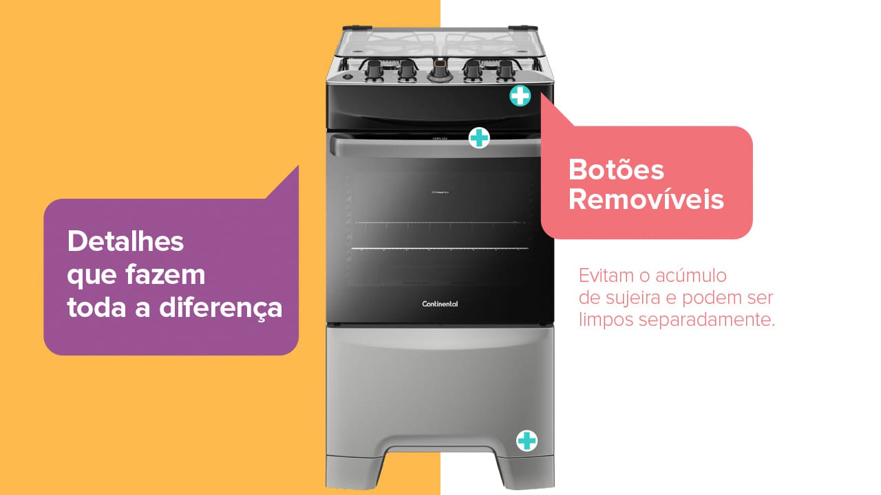 Fogão 4 Bocas Continental FC4IS Inox