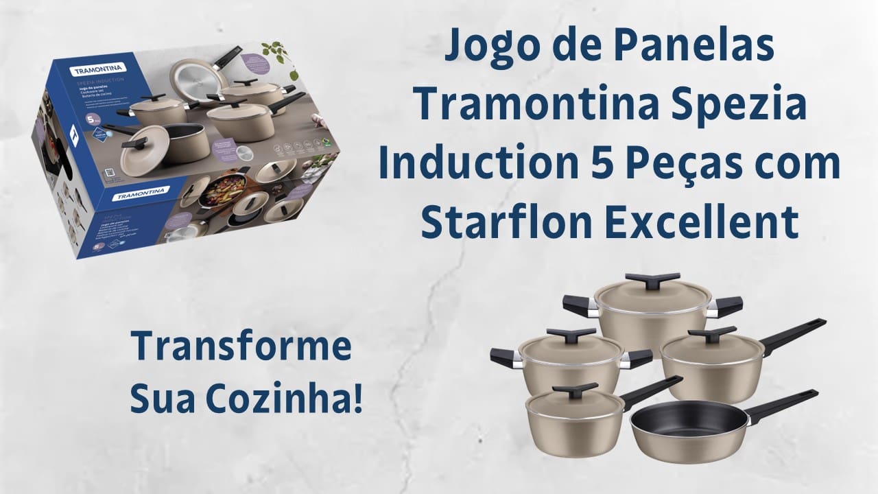 CJ PANELAS SPEZIA INDUCTION AA BEG 5PCS TRAMONTINA