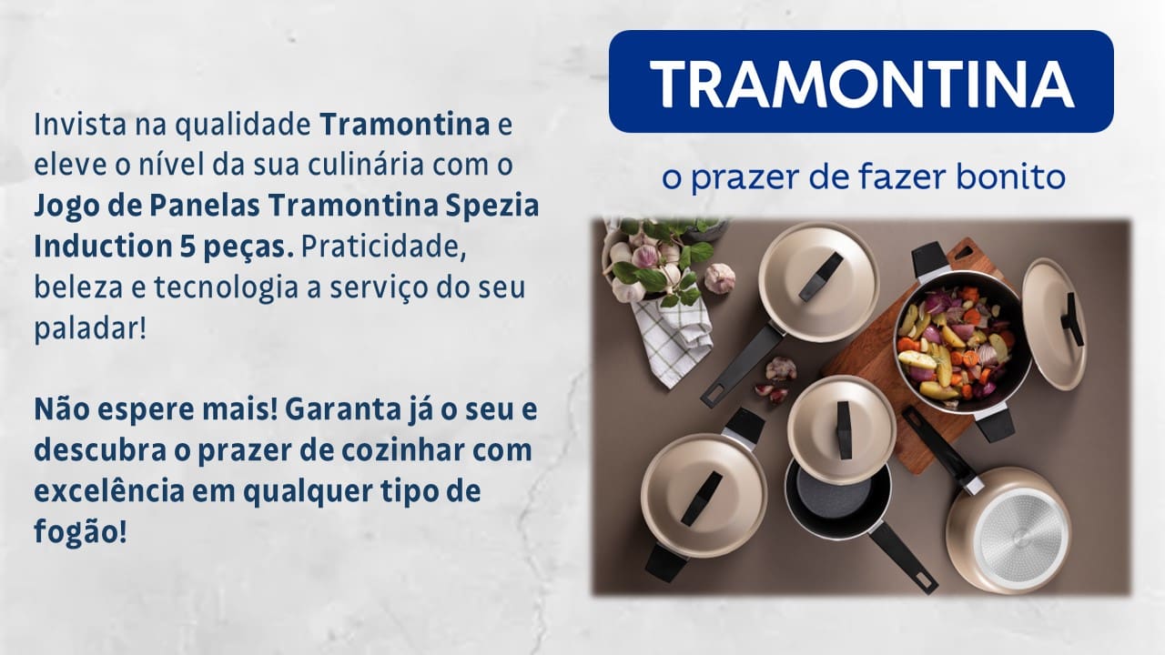 CJ PANELAS SPEZIA INDUCTION AA BEG 5PCS TRAMONTINA