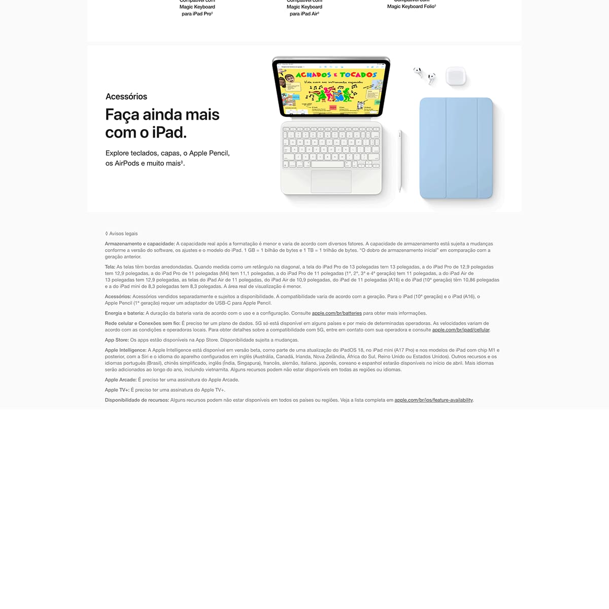 Apple iPad 11" Wi-Fi 128GB A16 Tela Liquid Retina 12MP Prateado