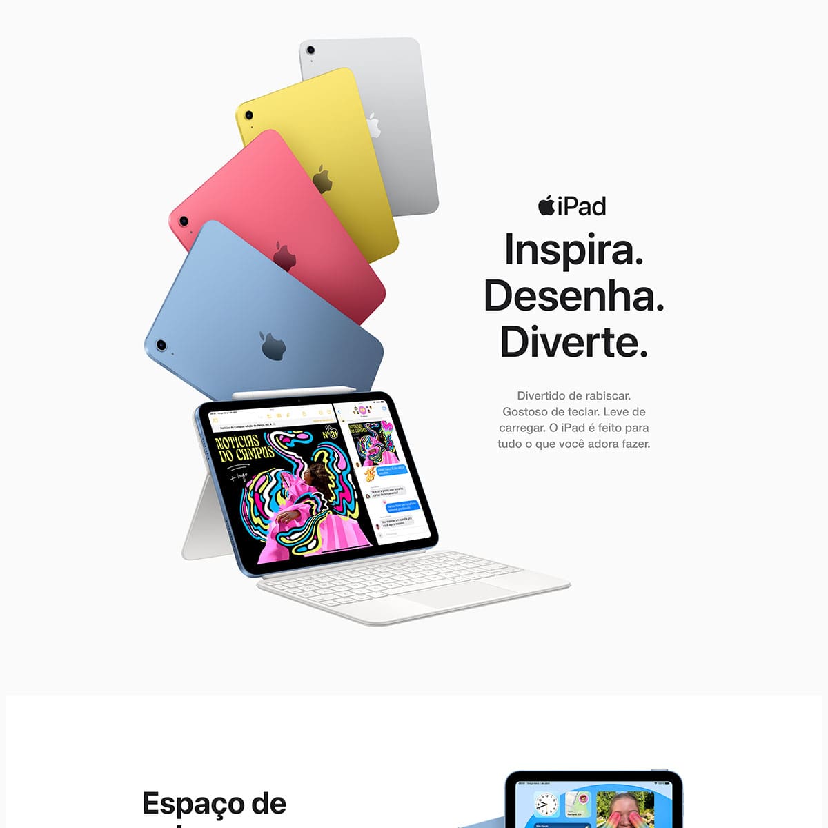 Apple iPad 11" Wi-Fi 128GB A16 Tela Liquid Retina 12MP Prateado