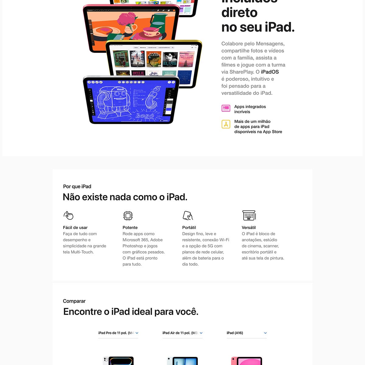 Apple iPad 11" Wi-Fi 128GB A16 Tela Liquid Retina 12MP Prateado