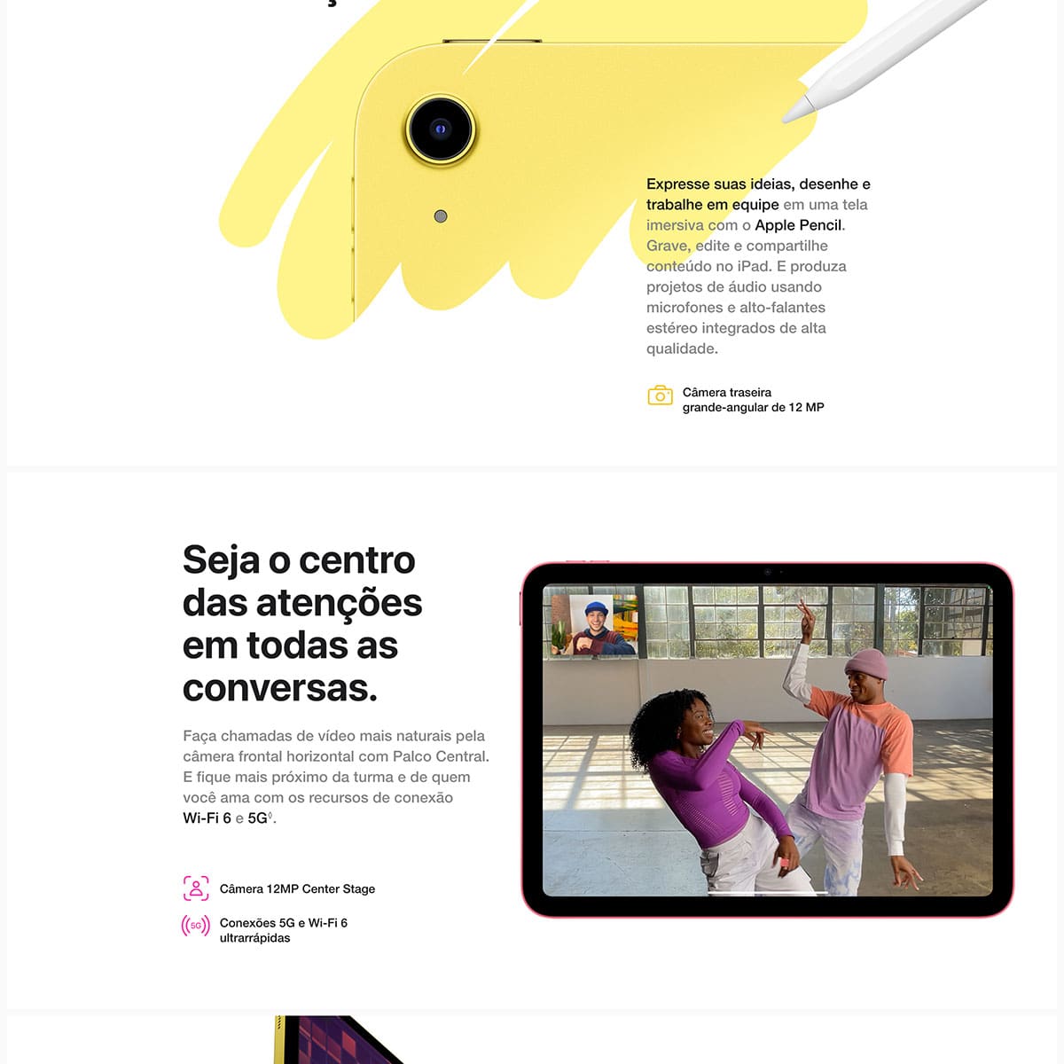 Apple iPad 11" Wi-Fi 128GB A16 Tela Liquid Retina 12MP Prateado