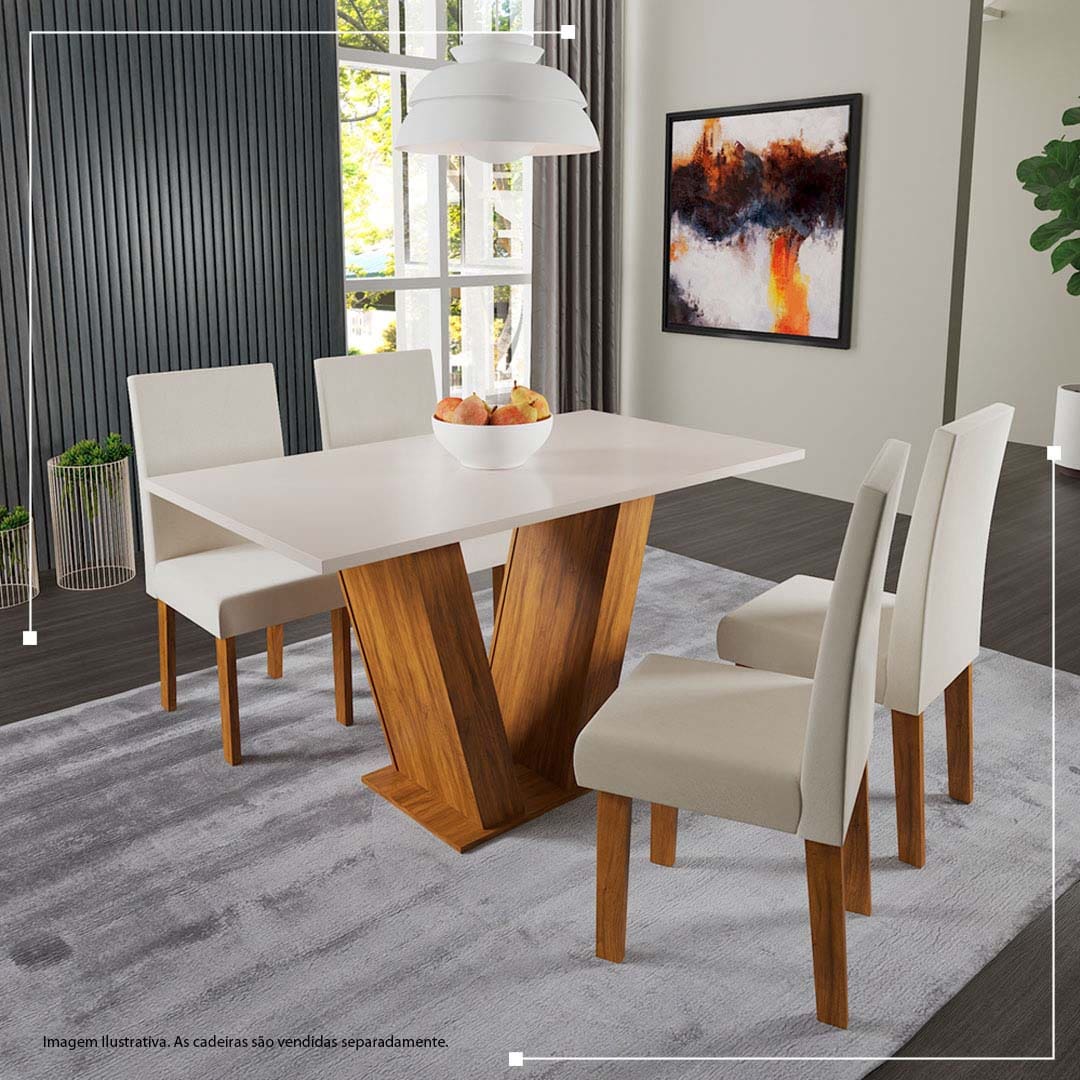 Mesa de Jantar Viero Pérola 120cm