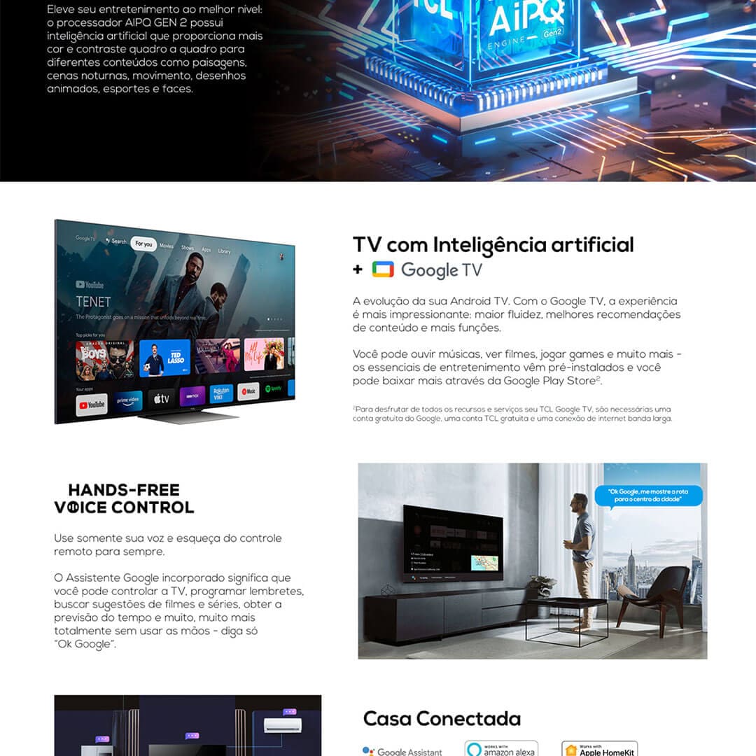 Smart TV QLED 65" 4K TCL 65C835