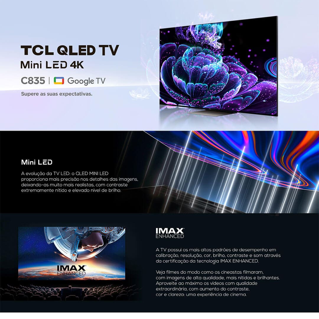 Smart TV QLED 65" 4K TCL 65C835