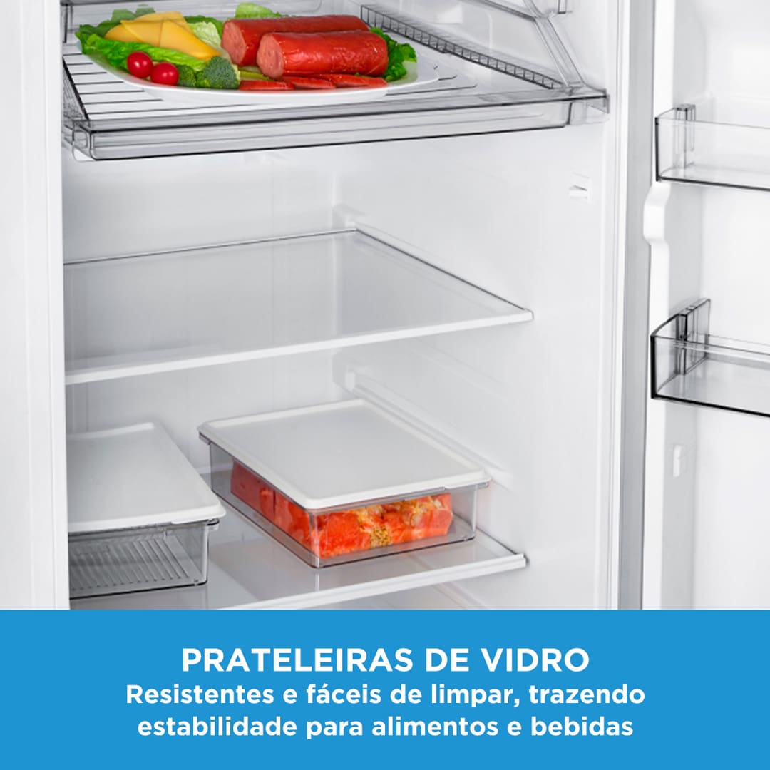 Espaço e modernidade. A Geladeira Frost Free Duplex 425 litros da Midea é a escolha perfeita para quem busca uma combinação de espaço e design moderno. Com o maior freezer do segmento, oferecendo 120 litros, ela proporciona amplo armazenamento para todas as suas necessidades, sem abrir mão da sofisticação.