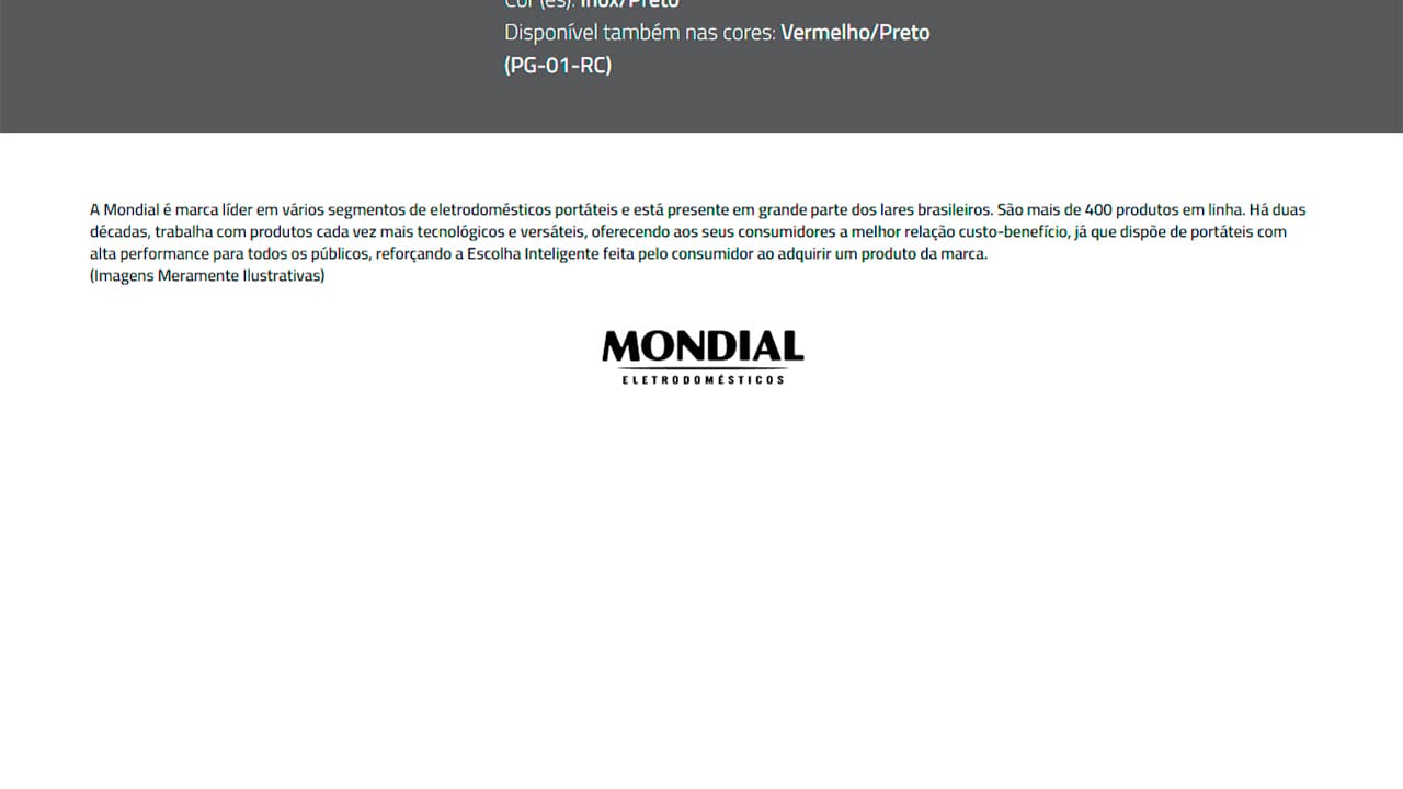 Sanduicheira Grill Mondial Master Press PG-01 Inox
