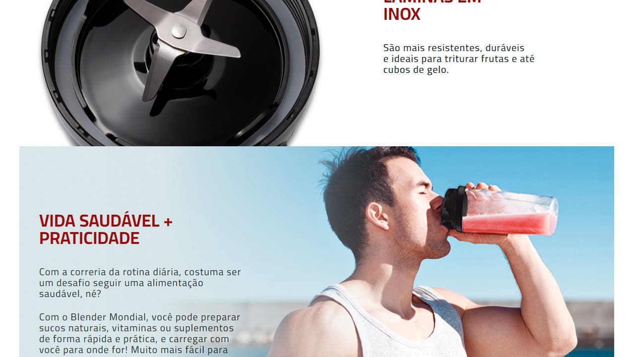 Liquidificador Mondial Personal Blender