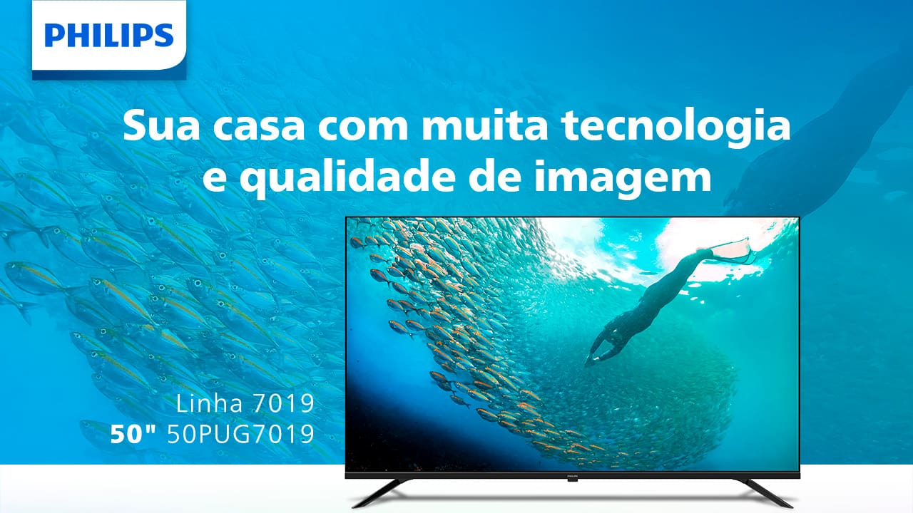 Qualidade de imagem impressionante em 4K A Smart TV Philips 50" 4K 50PUG7019 traz uma experiência visual imersiva com sua resolução Ultra HD 4K. Cada detalhe é exibido com precisão e nitidez, proporcionando cores vibrantes e contrastes profundos. Com uma tela plana de 50 polegadas, você desfruta de uma ampla visão, perfeita para assistir seus filmes, séries e jogos favoritos com qualidade cinematográfica.