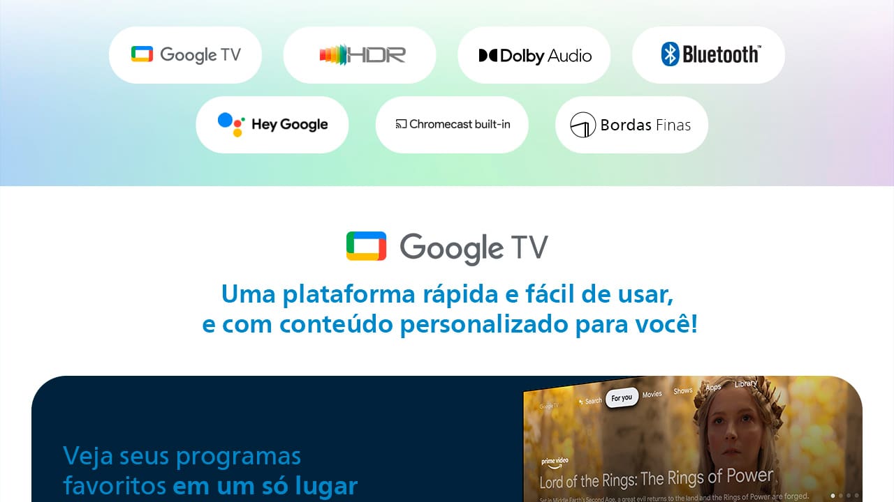 Qualidade de imagem impressionante em 4K A Smart TV Philips 50" 4K 50PUG7019 traz uma experiência visual imersiva com sua resolução Ultra HD 4K. Cada detalhe é exibido com precisão e nitidez, proporcionando cores vibrantes e contrastes profundos. Com uma tela plana de 50 polegadas, você desfruta de uma ampla visão, perfeita para assistir seus filmes, séries e jogos favoritos com qualidade cinematográfica.