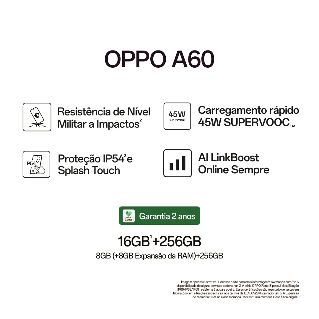 Smartphone Oppo A60 4G 256GB