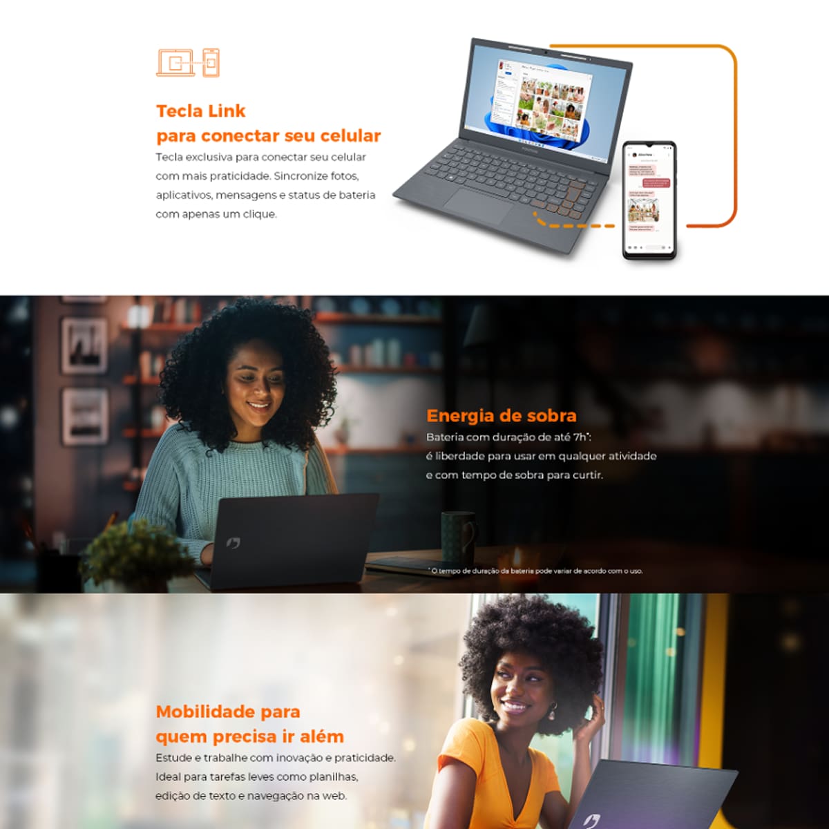 Celeron Dual Core 4GB 128GB eMMC Tela HD 14” Windows 11 + Microsoft 365 Personal Válido por 1 Ano - C14 Lumina BAR