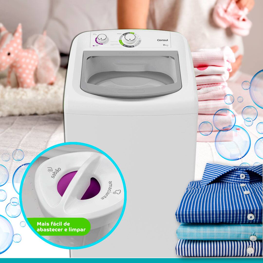 Lavadora de Roupas Consul CWB09AB Branca
