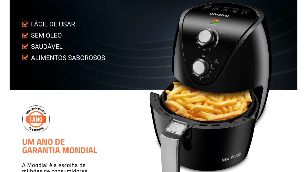 fritadeira-eletrica-air-fryer-mondial-new-pratic-af31-preta